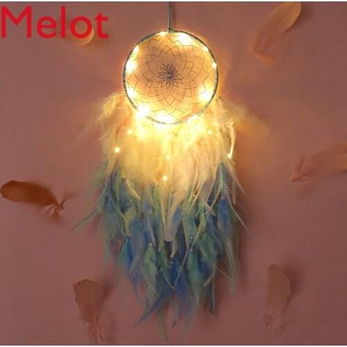 Chinese Style Creative Girlish Heart Dreamcatcher Wind Chimes Modern Bohemian Room Feather Pendant Decoration