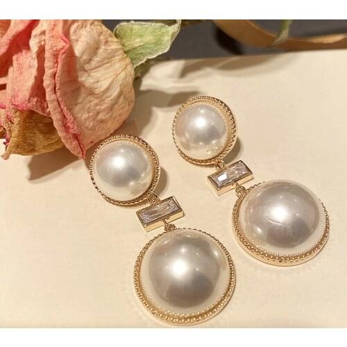 Fashion white bie pearl drop earring for women wedding bridal