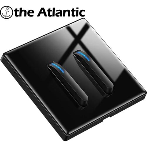 1 2 3 4 Gang 1 2 Way Light Switch With LED Indicator Piano Key Reset Switch Push Button Lamp Light Switches 16A Black Glass