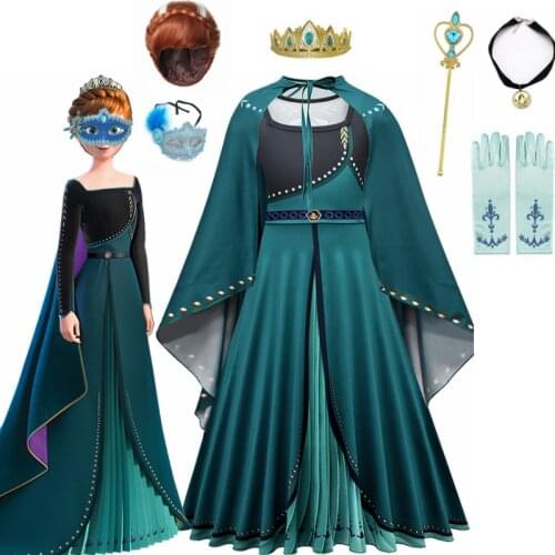 Elsa Dress Costume Kids Baby Girl Clothes Princess Dress Snow Queen 2 Girls Elsa Dress Infant Christmas Halloween Party Wear