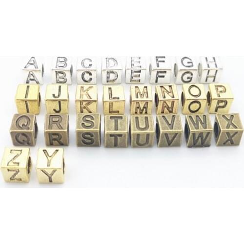 2 sets of 26 letters alloy jewelry pendants bracelets necklace pendants DIY jewelry making 1709