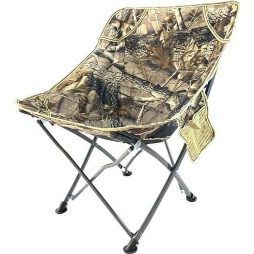 Single Outdoor Leisure Portable Moon Folding Chair Sofa Chair Picnic Barbecue Beach Fishing Chair Self Driving Travel Chair