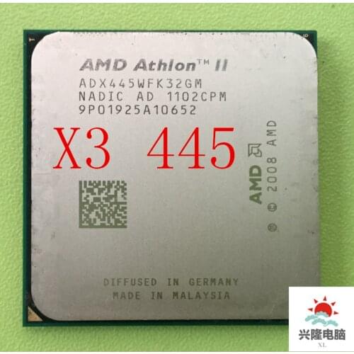 For AMD Athlon X3 445 processor (3.1GHz 1.5MB L2 Cache Socket AM3 CPU Processor scattered pieces Free Shipping