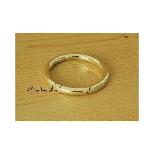 Spring O Gate Ring Snap Clip Trigger alloying light gold 2 inch 2 pcs P84