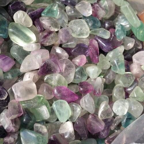 Drop shipping 100g A Lot Of Natural Fluorite Crystal tumbled stone polished colorful flourite quartz gravel Rock Specimen China