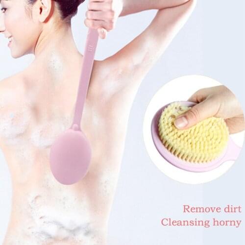 Bath Brush Back Body Bath Shower Sponge Scrubber Brushes With Handle Exfoliating Scrubs Skin Massager Exfoliation Bathroom Brush