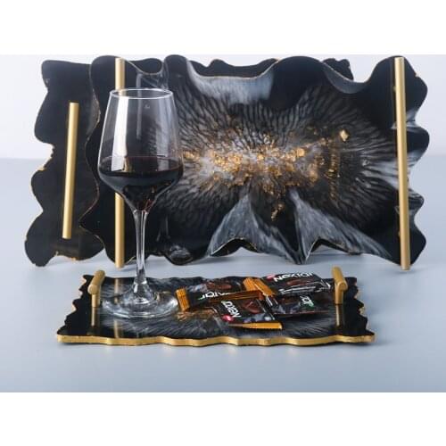 Resin Mold DIY Crystal Epoxy Silicone Mold Mirror Handmade Jewelry Tray Jewelry Making Components Home Decoration Coaster DIY