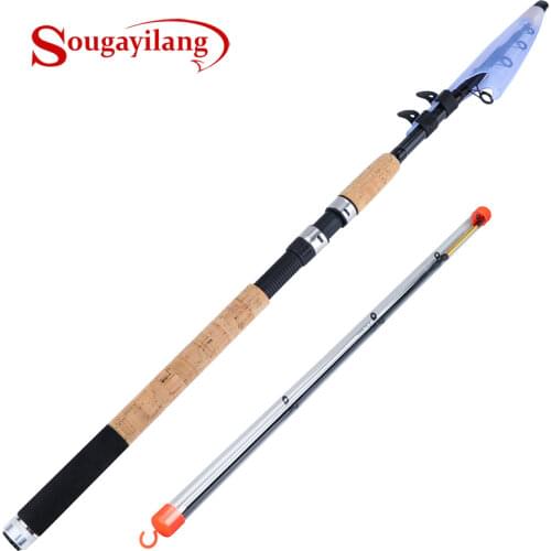 Sougayilang 3-3.6M Top Quality Telescopic Fishing Rod L M H Power Carbon Fiber Pole Spinning Travel Rod Carp Fishing Tackle