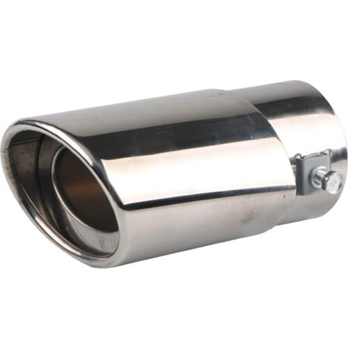 Car Exhaust Pipe Muffler Silencer Tail Pipe Universal Stainless Steel Length 140mm Interface 63mm Anti-Grease Car Accessories