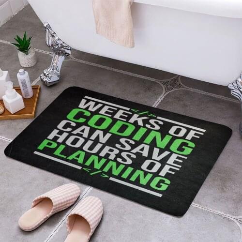 Programmer Funny Quote 3D Print Doormats Rectangle Non-Slip DoorMat Bedroom Kitchen Entrance Print Door rugs Dropshipping