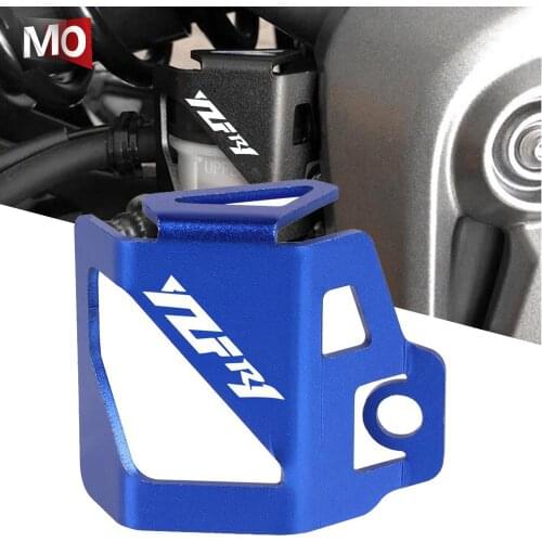Motorcycle R1 Rear Brake Fluid Reservoir Cover Guard Protector For YAMAHA YZF-R1 YZF R1 2009-2021 2020 2019 2018 2017 2016 2015