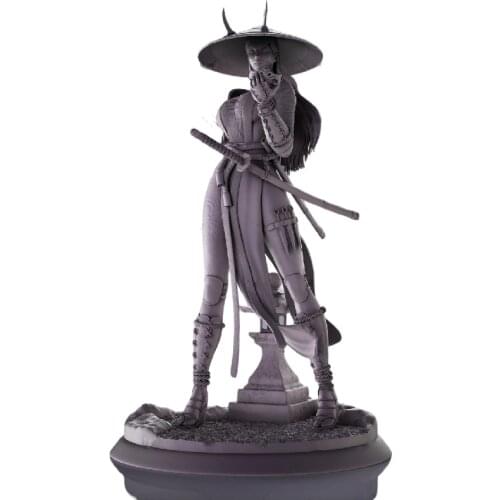 1/8 23cm 1/6 32cm 3D Printing Garage Kit GK Model Unpainted ,Japanese Shogunate Samurai Action Figure White-Film A091
