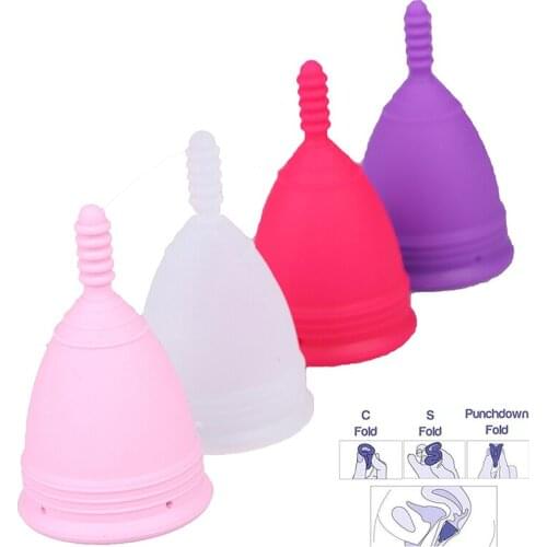 1PC Silicone Reusable Menstrual Cup Women Lady Feminine Hygiene Health Period Cup