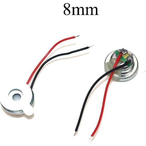 1x Round 8mm Headphone small speaker subwoofer TWS earphone speaker DIY Parts High Quality Driver Unit w/ cable line repair part