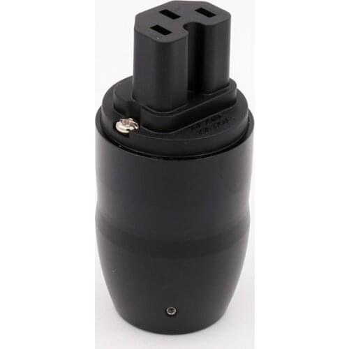 1pcs X pure copper Gold plated UK/EU/UK/AU IEC female connector for DIY power cable