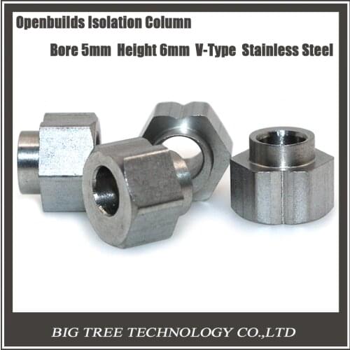 10PCS 3D printer parts Openbuilds eccentric column / isolation column hexagonal bore 5MM 6MM V groove stainless steel 3D0286