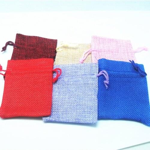 10pcs New Fabric Cloth bag gift pouches Sugar beads jewelry accessories collections packages size 7x9cm easier carry purse
