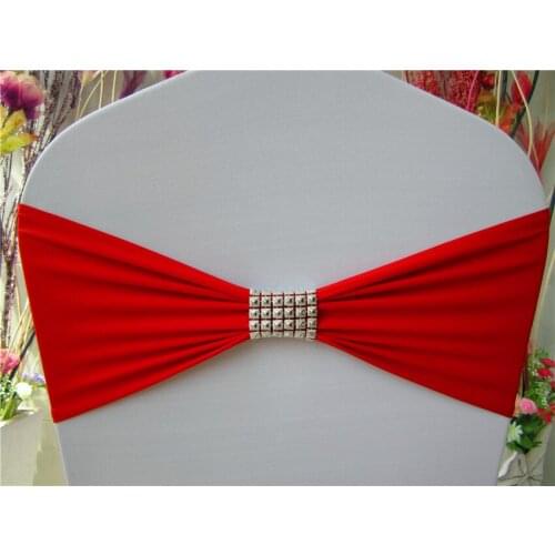 2/2---YongAn Mesh Buckle--- Single Layer Spandex/Lycra/Expand Bands/Chair cover sashes For Wedding Party Banquet Decorations
