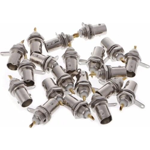 BGEKTOTH 20 Pcs BNC Female Connectors Panel Chassis Mount Monitor Accessories #1A60340