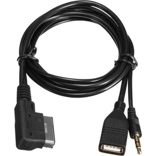 2021 New 3.5mm AUX Cable Music MDI AMI MMI Interface USB Charger Adapter for A6L A8L Q7 A3 A4L A5 A1 S5 Q5 with AMI Interface