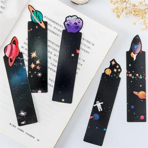 30pcs Cute Planet Bookmark Kawaii Stationery Creative Space Sky Bookmark Reading Tools Book Page Holder Office School Supplies