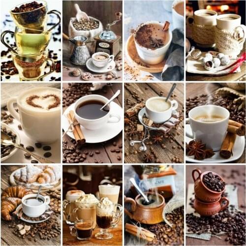 AZQSD 5D Diy Diamond Painting Coffee Handicraft Diamond Embroidery Rhinestones Pictures Mosaic Sale Cross Stitch Kits