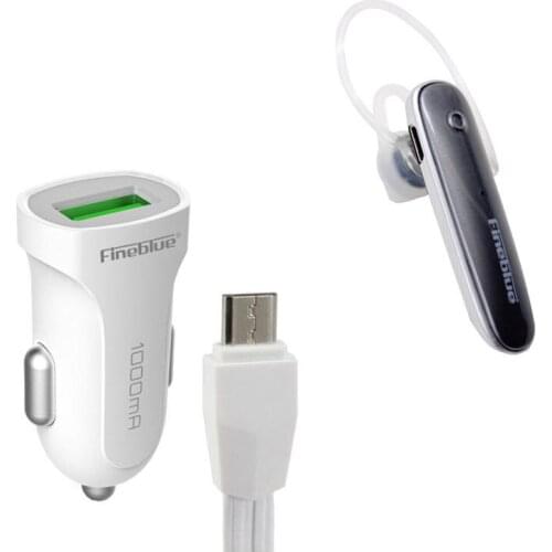 Fineblue Fsx2 3 in 1 Car Charger Set Micro Usb Cable Included