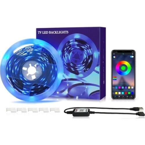 Bluetooth TV Background 5VUSBTV APP Control18 lamps/m Blackboard 5050 RGB lamp LED Strip Set