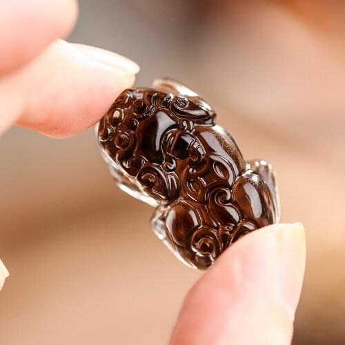 Ice crystal pure natural obsidian body men and women bracelet necklace handmade diy material accessories