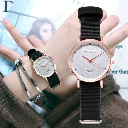 Women Quartz Wristwatches Relogio Feminino Ladies Watch Waterproof Classic Casual Nylon Strap Womens Watches Clock Reloj Mujer