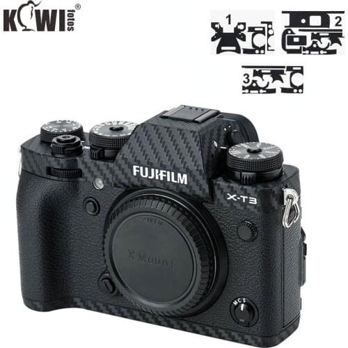 Kiwi Anti-Scratch Camera Body Cover Carbon Fiber Film For Fujifilm X-T3 XT3 3M Sticker Anti-Slide Grip Holder Skin Guard Shield