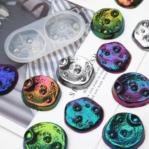 DIY Epoxy UV Resin Mold Crater Hole Planet Surface Crater Abrasive Aroma Gypsum Mold Jewelry Molds
