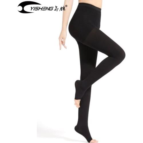 Findcool Medical Compression Stockings Open Toe Varicose Veins Pantyhose Compression Pants for Women