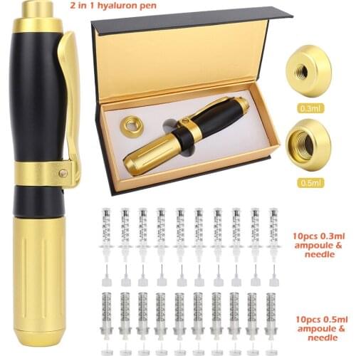 Hyaluronic Acid Pen High Pressure Hyaluronic Injection Pen Face Lip Filler Injector Anti Wrinkle High Density Metal Hyaluron Gun