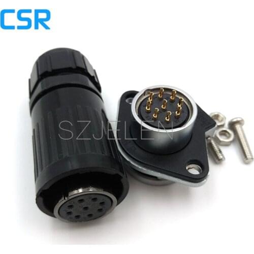 HP20, waterproof 9 pin connectors, power connectors automation equipment, robot connecting cable 9 pin male female