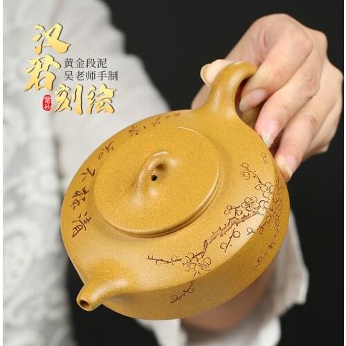 Yixing purple clay teapot single teapot pure handmade teapot