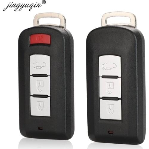 Jingyuqin 2/3/4 Buttons Car Remote Smart Key Shell for MITSUBISHI ASX Outlander Sport Pajero Shogun Montero Lancer RVR