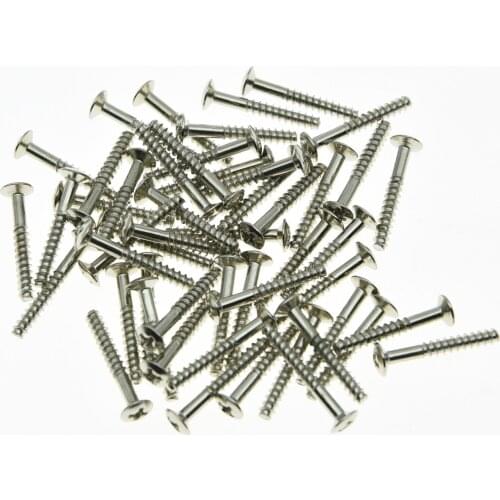 KAISH Pack of 50 Nickel ST TL Single Coil Pickup Screw Mounting Screws
