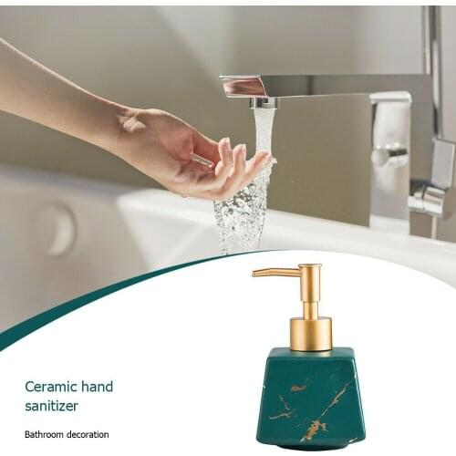 Ceramics Marbling Lotion Bottle Bathroom Accessories Handwashing Fluid Soap Dispenser Press The Bottle Soap Liquid Container