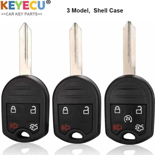 KEYECU 3 / 4 / 5 buttons Remote Key Shell Cover For Ford Edge Explorer Ranger Windstar Expedition Mustang Case Replace FO38