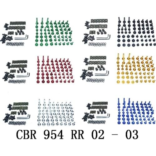 CNC Complete Fairing Bolts Bodywork Screws Nuts Kit For Fit Honda CBR 954 RR 2002 - 2003