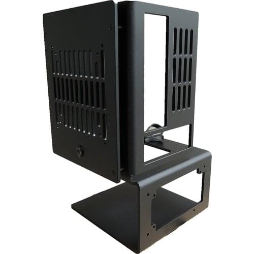 Water-cooled chassis all aluminum open vertical itx mini sfx atx power supply