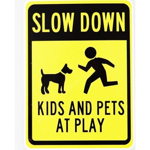 Creative Deceleration Children Pets Playing Street Car Stickers Pvc Fashion Auto Motorcycle Exquisite Decorative Decals
