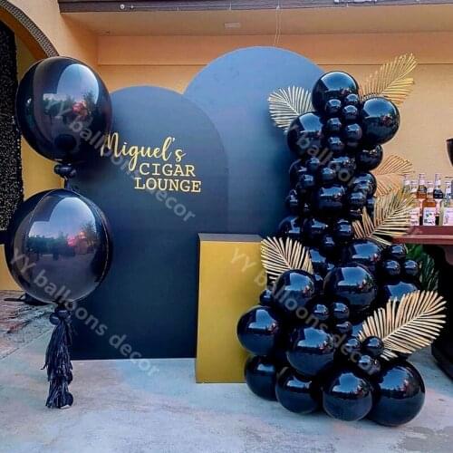 Latex Black Balloons Birthday Party 5/10/12/18 Inch Globos Balloons Garland Arch Kit Decorations Adult Wedding Decoration Helium
