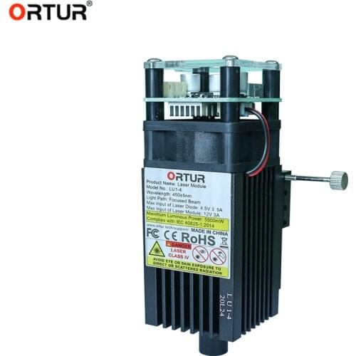 Ortur LU1-3 15W High Power Blue Laser Module Fixed Focus Laser Head for DIY CNC Ortur Engraver Cut Plywood Paperboard Acrylic