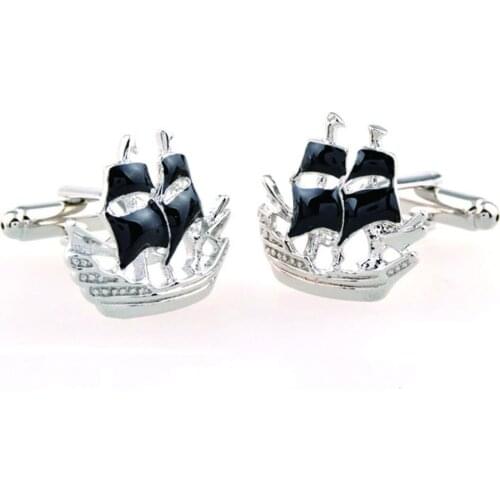 Men Jewelry Cufflinks for mens sailing ship Design cufflinks shirt cuffs gemelos Button cufflinks gift,Free Shipping