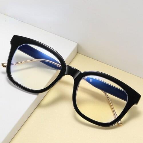 New Computer Colorful Glasses Women Men Anti Blue Light Square Flat Glasses Fashion Blocking Optical Spectacle Eyeglass 2021