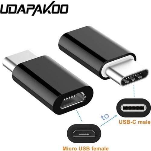 2 Pieces Micro USB To Type C USB chargeur Adapter Convertor for Samsung galaxy S9 A3 A5 A7 2017 A8 2018 Bluboo S8 Doogee Mix 2