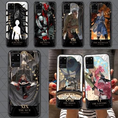 Anime Fullmetal Alchemist Phone case For Samsung Galaxy Note 4 8 9 10 20 S8 S9 S10 S10E S20 Plus UITRA Ultra black 3D prime