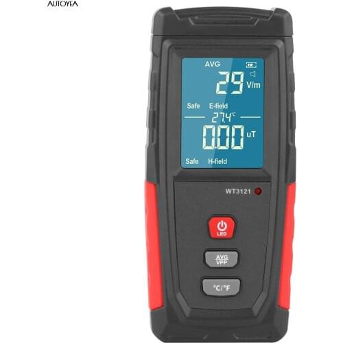 Handheld EMF Meter LCD Digital Electromagnetic Field Radiation Tester Portable Electric Magnetic Field Dosimeter Detector